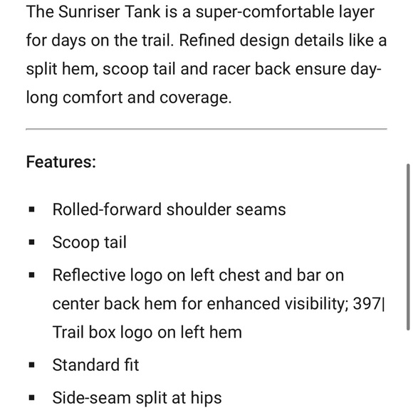 NWT - The North Face Sunriser Tank - Picture 12 of 12